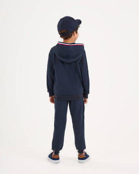 CONJUNTO INFANTIL ONDA MARINHA JAQUETA E CALÇA EM MOLETOM - 1251069
