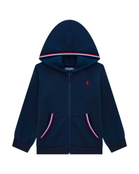 CONJUNTO INFANTIL ONDA MARINHA JAQUETA E CALÇA EM MOLETOM - 1251069