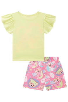 PIJAMA INFANTIL KUKIÊ BLUSA EM MALHA FRESH E SHORTS EM MALHA COMFY - 75068