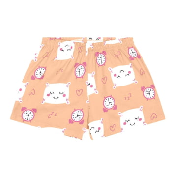 PIJAMA INFANTIL KYLY BLUSA E SHORT EM ALGODÃO BRILHA NO ESCURO E TEM PROTEÇÃO ANTIMOSQUITO - 1000442