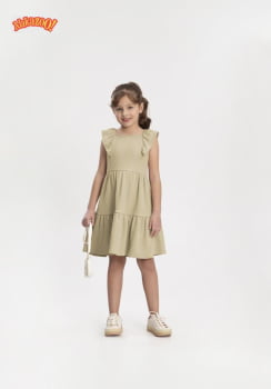 VESTIDO INFANTIL ALAKAZOO EM MALHA TEXTURIZADA - 65358