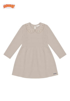 VESTIDO INFANTIL ALAKAZOO EM MALHA TEXTURIZADA COM BORDADO - 65311