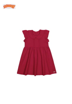 VESTIDO INFANTIL ALAKAZOO EM MALHA TEXTURIZADA COM GOLA - 46141