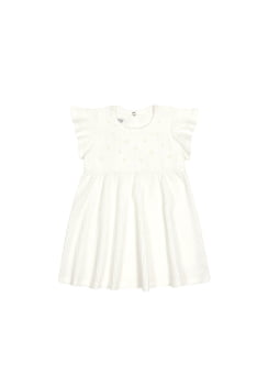 VESTIDO INFANTIL ALAKAZOO TECIDO TEXTURIZADO COM BORDADO - 39456