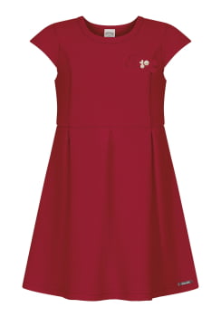VESTIDO INFANTIL ALAKAZOO TEXTURIZADO COM APLICAÇÃO DE PÉROLAS - A5306
