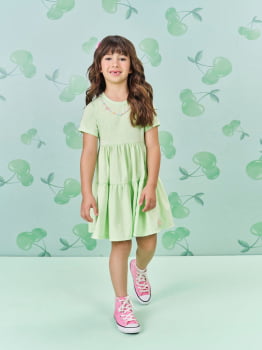 VESTIDO INFANTIL CINTI COM COLAR DE MIÇANGAS - 12498