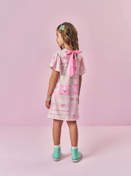 VESTIDO INFANTIL CINTI COM ESTAMPA SWEET LOVE COM STRASS - 12693 VESTIDO INFANTIL CINTI COM ESTAMPA SWEET LOVE COM STRASS - 12693