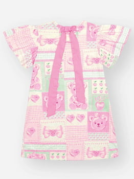 VESTIDO INFANTIL CINTI COM ESTAMPA SWEET LOVE COM STRASS - 12693