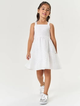 VESTIDO INFANTIL CINTI EM LAISE FLORAL - 12219