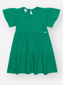 VESTIDO INFANTIL CINTI EM MALHA TEXTURIZADA COM BRILHO - 10463 VESTIDO INFANTIL CINTI EM MALHA TEXTURIZADA COM BRILHO - 10463