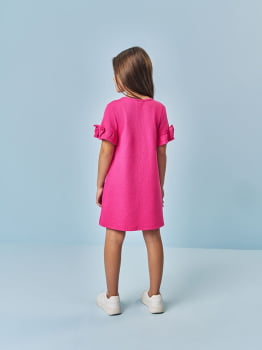 VESTIDO INFANTIL CINTI EM MALHA TEXTURIZADA E DETALHE EM STRASS - 12669 VESTIDO INFANTIL CINTI EM MALHA TEXTURIZADA E DETALHE EM STRASS - 12669