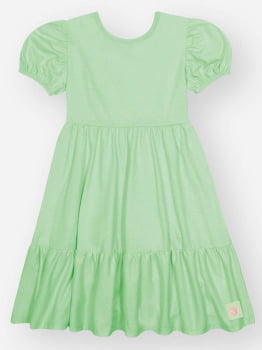 VESTIDO INFANTIL CINTI EM MEIA MALHA E ACOMPANHA BOLSA DE URSINHO - 12681