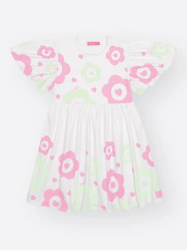 VESTIDO INFANTIL CINTI EM NEW STHETCH ESTAMPA FLORAL COM STRASS - 012262450