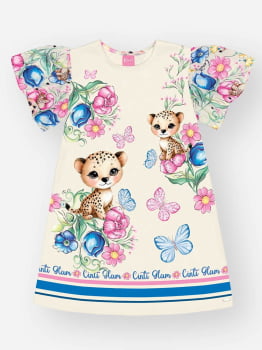 VESTIDO INFANTIL CINTI EM SUPLEX POWER ESTAMPADO - 12690