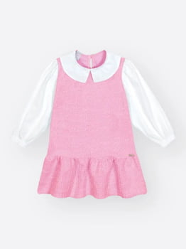 VESTIDO INFANTIL CINTI EM TWEED E TRICOLINE - 012260210