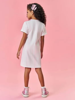 VESTIDO INFANTIL CINTI ESTAMPA GATINHA SWEET - 12212