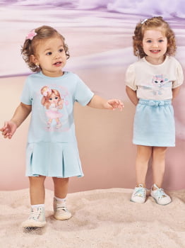 VESTIDO INFANTIL CINTI ESTAMPA TENNIS CLUB COM DETALHES EM STRASS - 10457 VESTIDO INFANTIL CINTI ESTAMPA TENNIS CLUB COM DETALHES EM STRASS - 10457