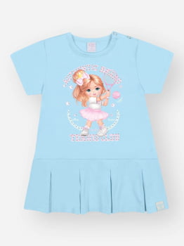 VESTIDO INFANTIL CINTI ESTAMPA TENNIS CLUB COM DETALHES EM STRASS - 10457 VESTIDO INFANTIL CINTI ESTAMPA TENNIS CLUB COM DETALHES EM STRASS - 10457