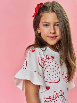 VESTIDO INFANTIL CINTI ESTAMPADO COM CHEIRINHO DE TUTTI - FRUTTI - 12264