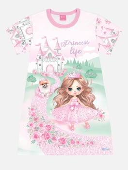 VESTIDO INFANTIL CINTI ESTAMPADO COM DETALHE EM STRASS - 12211