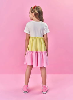 VESTIDO INFANTIL CINTI TRÊS MARIAS COM BOLSA DE MELANCIA - 12508