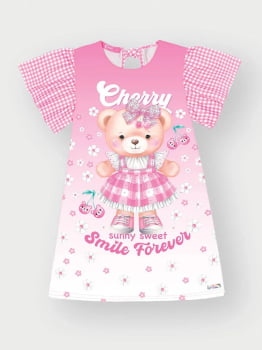 VESTIDO INFANTIL CINTI URSINHA XADREZ - 12503