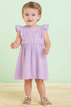 VESTIDO INFANTIL COLORITTÁ EM MALHA LAISE LILÁS - 71114