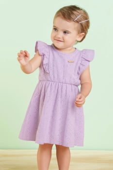 VESTIDO INFANTIL COLORITTÁ EM MALHA LAISE LILÁS - 71114