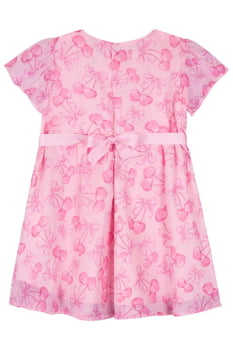 VESTIDO INFANTIL EM CHIFFON BRILHO CORAÇÕES - 84691