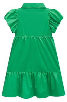 VESTIDO INFANTIL EM TECIDO GLOW VERDE - 77621