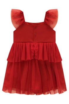 VESTIDO INFANTIL INFANTI EM TULE VERMELHO - 77586