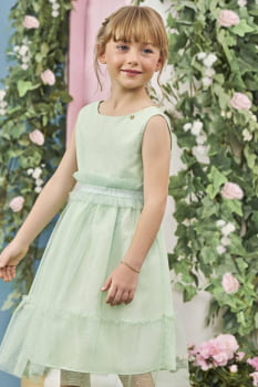 VESTIDO INFANTIL INFANTI EM TULE WAVE VERDE - 77614