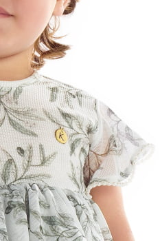 VESTIDO INFANTIL KIKI COM BABADO EM TULE ESTAMPADO - 1100065 VESTIDO INFANTIL KIKI COM BABADO EM TULE ESTAMPADO - 1100065
