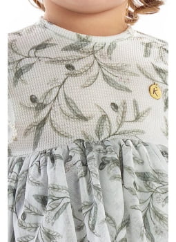 VESTIDO INFANTIL KIKI COM BABADO EM TULE ESTAMPADO - 1100065