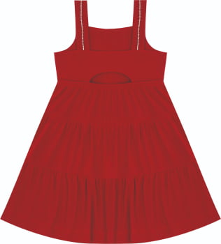 VESTIDO INFANTIL KIKI EM MALHA TEXTURIZADA COM APLICAÇÕES DE PEDRARIAS - 2100208