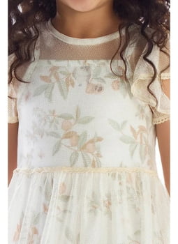 VESTIDO INFANTIL KIKI ESTAMPADO COM SOBREPOSIÇÃO - 3150014