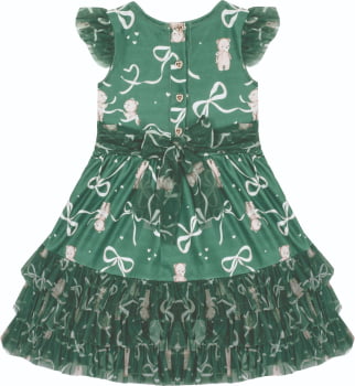 VESTIDO INFANTIL KIKI TULE ESTAMPADO - 2100200