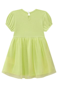 VESTIDO INFANTIL KUKIÊ EM CANELADO MAUÍ E TULE COM BORBOLETAS - 74117