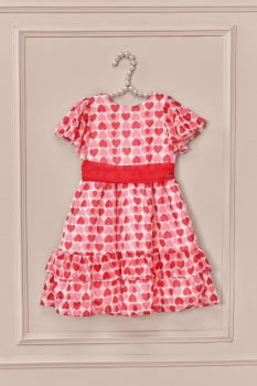 VESTIDO INFANTIL KUKIÊ EM CHIFFON BRILHO - 75597