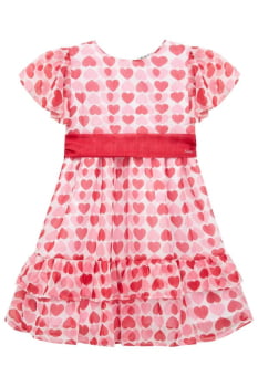 VESTIDO INFANTIL KUKIÊ EM CHIFFON BRILHO - 75597