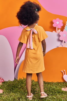 VESTIDO INFANTIL KUKIÊ EM MEIA MALHA COM ESTAMPADO - 73758