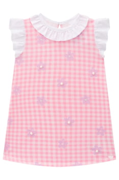 VESTIDO INFANTIL KUKIÊ EM MOLECOTTON E TRICOLLINE NAPOLI - 72726