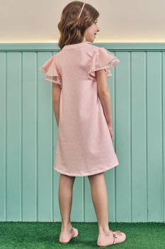 VESTIDO INFANTIL KUKIÊ EM MOLECOTTON E TULE BORDADO - 83464 VESTIDO INFANTIL KUKIÊ EM MOLECOTTON E TULE BORDADO - 83464