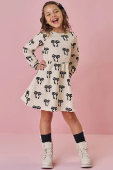 VESTIDO INFANTIL KUKIÊ EM MOLETOM COM PELÚCIA - 89837 VESTIDO INFANTIL KUKIÊ EM MOLETOM COM PELÚCIA - 89837