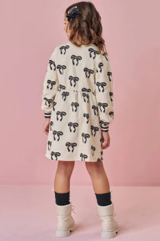 VESTIDO INFANTIL KUKIÊ EM MOLETOM COM PELÚCIA - 89837 VESTIDO INFANTIL KUKIÊ EM MOLETOM COM PELÚCIA - 89837