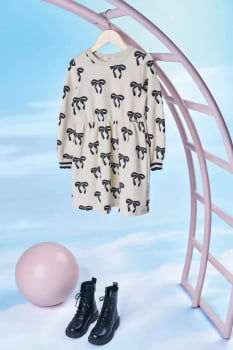 VESTIDO INFANTIL KUKIÊ EM MOLETOM COM PELÚCIA - 89837