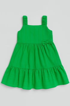 VESTIDO INFANTIL KUKIÊ EM TRICOLINE TEXTURIZADO - 93065