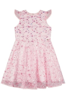 VESTIDO INFANTIL KUKIÊ EM TULE BORDADO PAETÊ - 90417