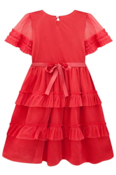 VESTIDO INFANTIL KUKIÊ EM TULE COM ELASTANO - 77976