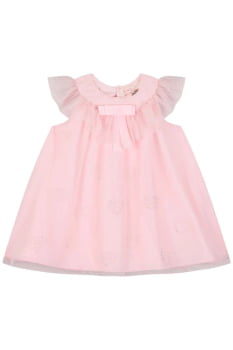 VESTIDO INFANTIL KUKIÊ EM TULE COM ELASTANO E STRASS - 84280
